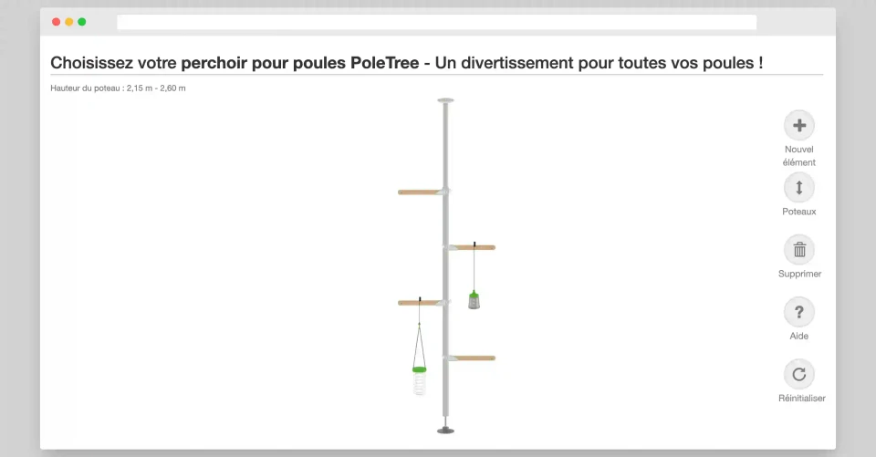 Configurateur du perchoir PoleTree