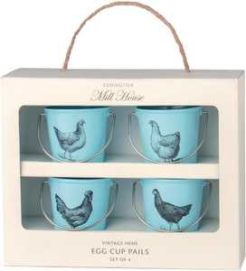 Lot de 4 coquetiers poule